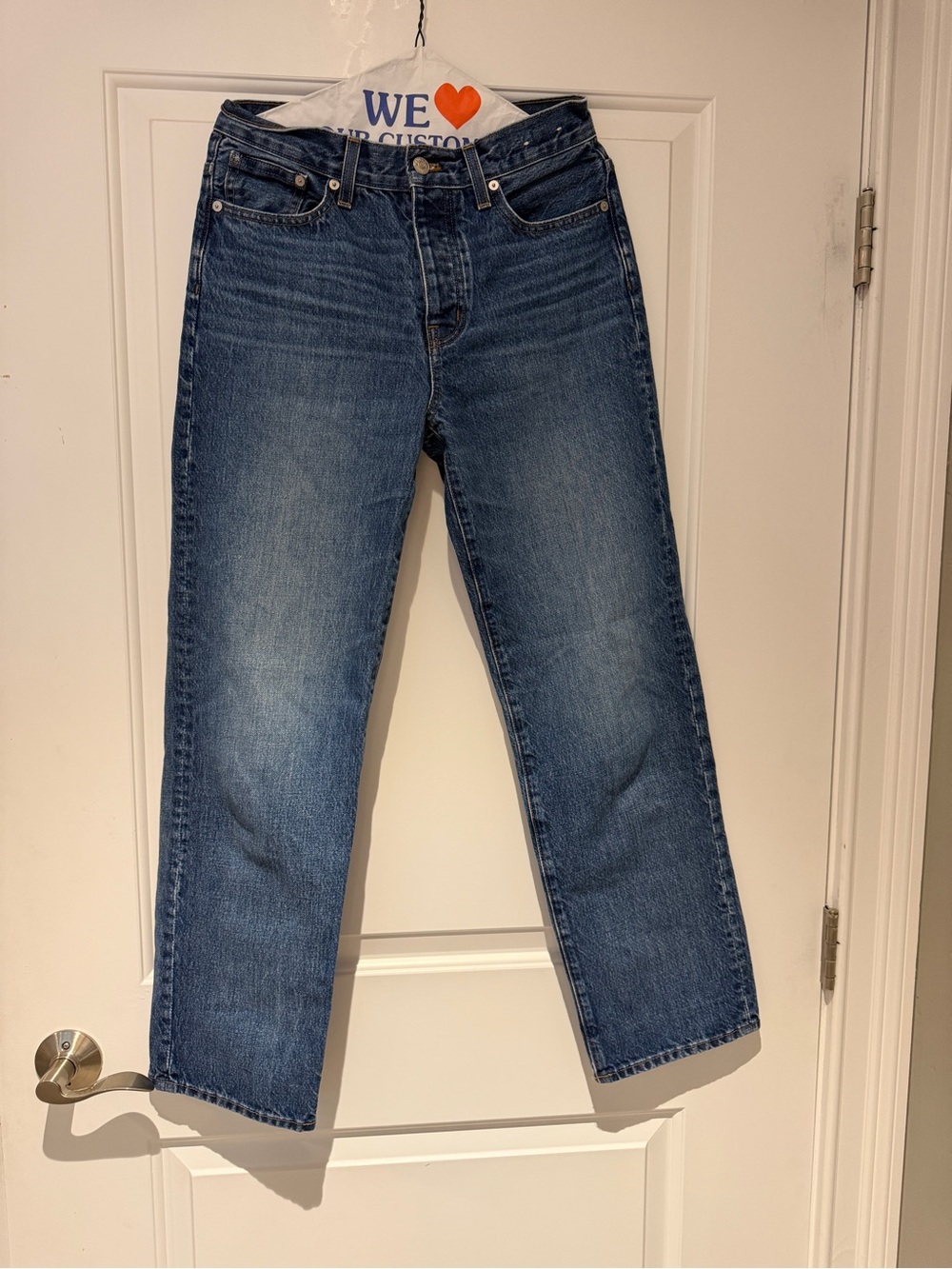 Madewell Classic Straight-Leg Jeans in Medium Blue